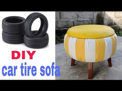 Diy car tyre stool # make a chair out of car tires