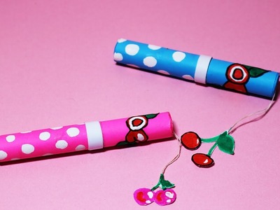 DIY Homemade lipstick pen | School supplies craft idea | How to make lipstick pen easily at home