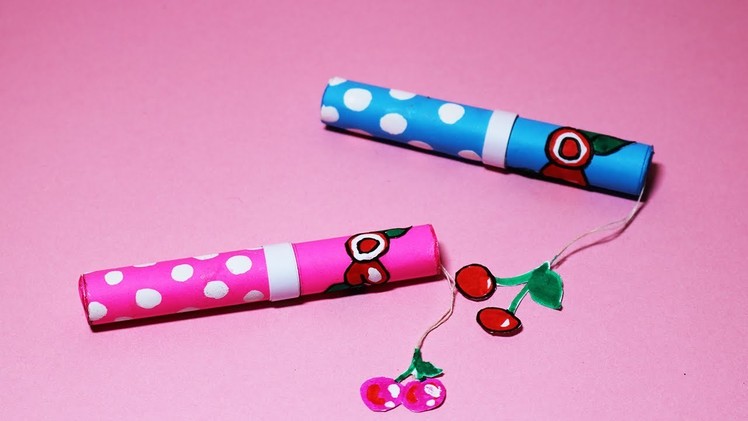 DIY Homemade lipstick pen | School supplies craft idea | How to make lipstick pen easily at home