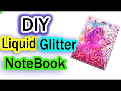 Diy Liquid Glitter Notebook | how to make liquid glitter Notebook  | Haniacraftideas | DIY Notebook