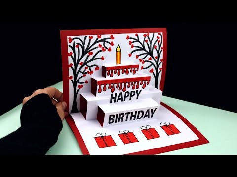 DIY Pop Up Birthday Card - Easy Birthday Card - GREETING cards for Birthday