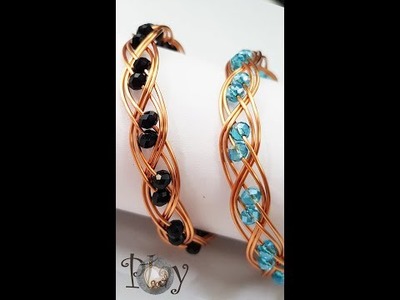Double 3 wire braid | bracelet | small crystal | handmade jewelry @Lan Anh Handmade 741 #Shorts