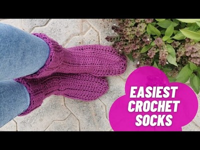 Easiest Crochet Socks| 2 Hour Pattern for Booties| Heart and Craft| Beginner Friendly Free Pattern