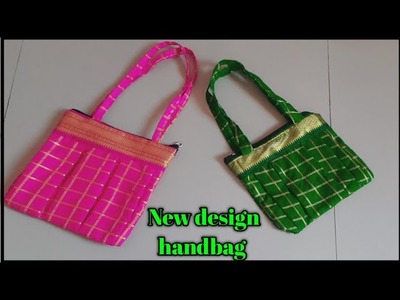 Handmade bag cutting and stitching.zipper handbag.shopping bag.grocery bag.collage bag.shoulder bag