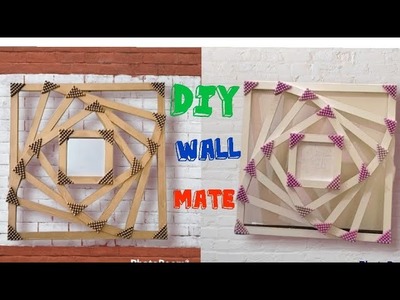 Handmade Low cost wall mirror.easy wall decor idea.Room decor idea.handmade craft.happy Cook n craft