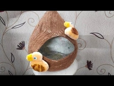 Homemade bird feeder.handmade bird nest.home decoration piece.Bird House #shorts
