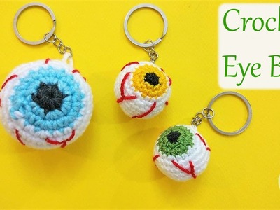How to Crochet Eyeball Keychain | Crochet Tutorial | Lemon Crochet????