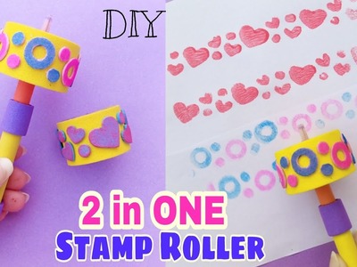 How to make 2 in One Stamp Roller at home | Homemade Love Stamp Roller | DIY Stamp | Creative Ideas