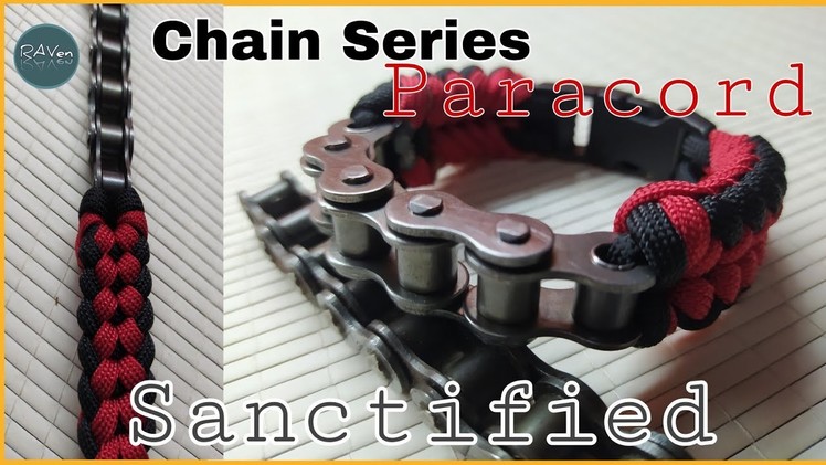 How to make Sanctified knot with bike chain Paracord bracelet