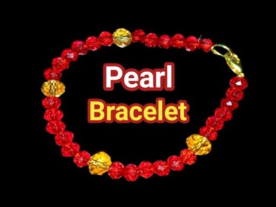 How To Make Simple Pearl Bracelet. Beads Bracelet. Mitu Crafts Gallery