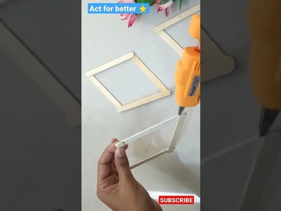 Ice Cream Sticks Craft for home decoration | Ice Cream Sticks Craft Idea #actforbetter #viralvideo