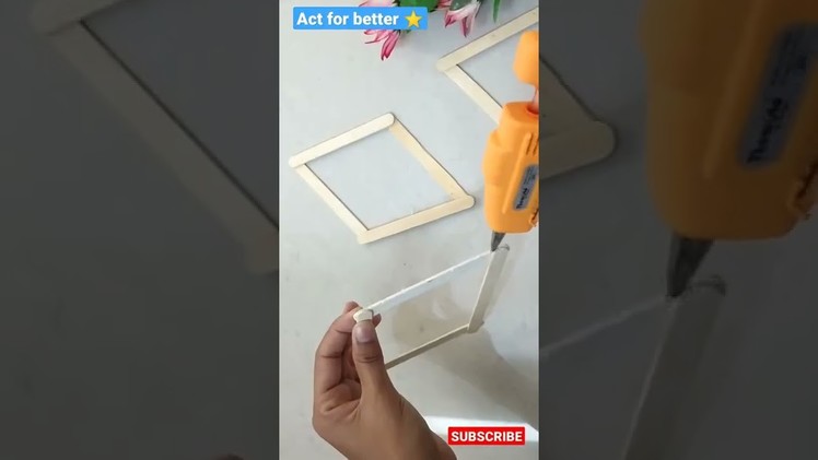Ice Cream Sticks Craft for home decoration | Ice Cream Sticks Craft Idea #actforbetter #viralvideo