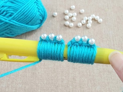 It's so Beautiful !! Super easy flower making with ballpen and yarn - Flower decor idea