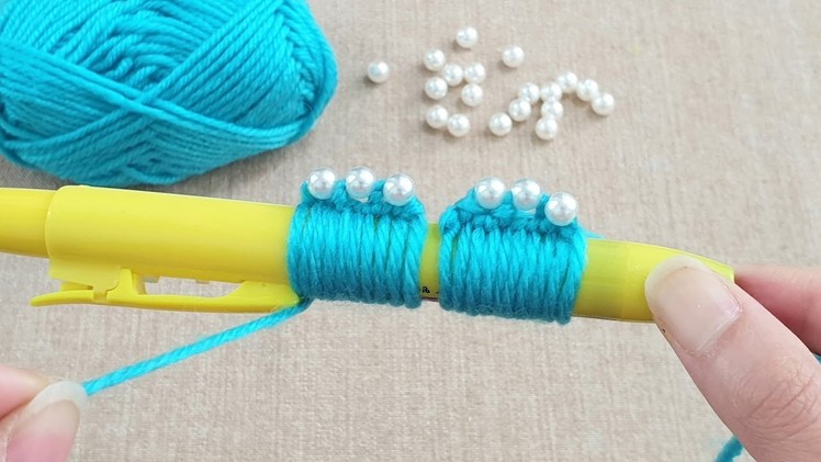 It's so Beautiful !! Super easy flower making with ballpen and yarn - Flower decor idea