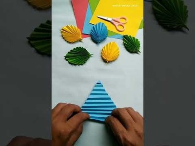 Make origami leaf for flower with paper easy