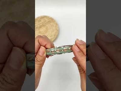 Making beautiful Bangle with cloth and thread design