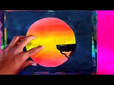 ????????Natural Painting in Circle for Beginners |???? Art for Home Decor ????| Painting Zone????????