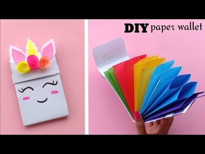 Origami paper wallet Tutorial| How to make paper gift bag| school hacks| origami paper craft