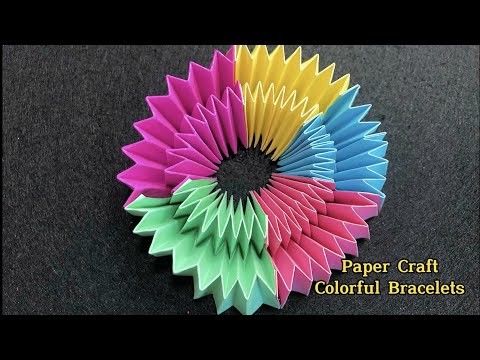 ???????? Papercraft - Paper craft colorful bracelets easy and beautiful - Gia đình SiGem