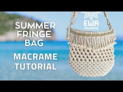 SUMMER FRINGE BAG | MACRAME TUTORIAL | DIY | How to make easy macramé bag | BOHO BAG [ENG.PL SUB]
