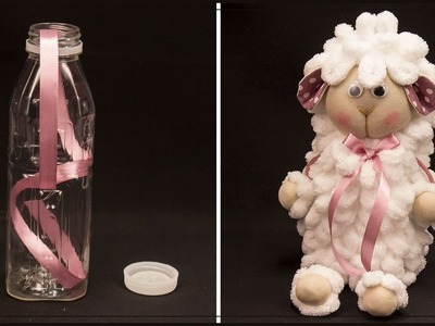 Transform a plastic bottle into a doll-sheep - a craft with a secret!