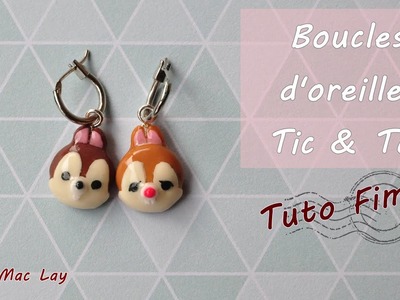 Tuto Fimo Boucles d'oreilles Tic & Tac. Polymer Clay Tutorial Chip and Dale earrings
