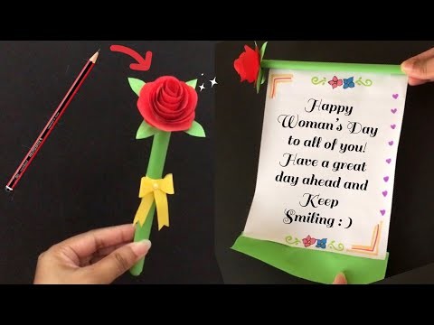 Unique Women’s day gift Idea from Pencil. mother’s day card. Handmade gift Idea.mother’s day gift