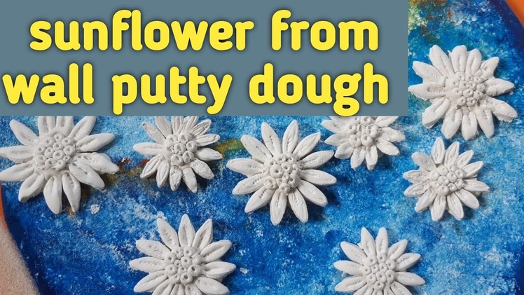 Wall hanging craft idea. Home decoration. Wall putty craft. Sunflower craft. DIY Craft for home