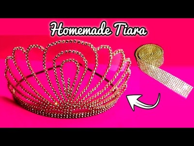 Women's day gift Tiara|DIY Tiara|Homemade Tiara|Tiara making|Stone tiara making at home|Women's day