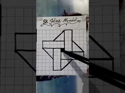➕️3d optical illusion Drawing very  easy ???? Don't miss it ???? #illusion ????#draw #3d #art #skintiazmondal
