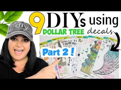 ???? 9 Insanely EASY Dollar Tree DIY Decor Using Decals: PART 2