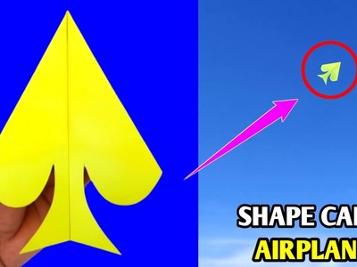 Ace Shape Card Flying Paper Plane | How To Make A Paper Airplane Origami Easy