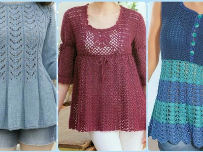 Beautiful Designs eye catching style crochet Handknitted dresses Designs. crochet A Line dress