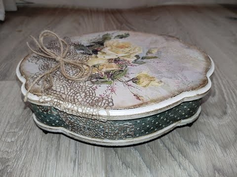 Caja vintage (Vintage box) #decoupage #mixed media