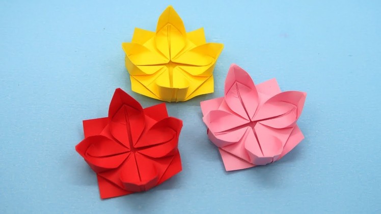 Comment faire une fleur de lotus en papier - Origami Facile TUTO