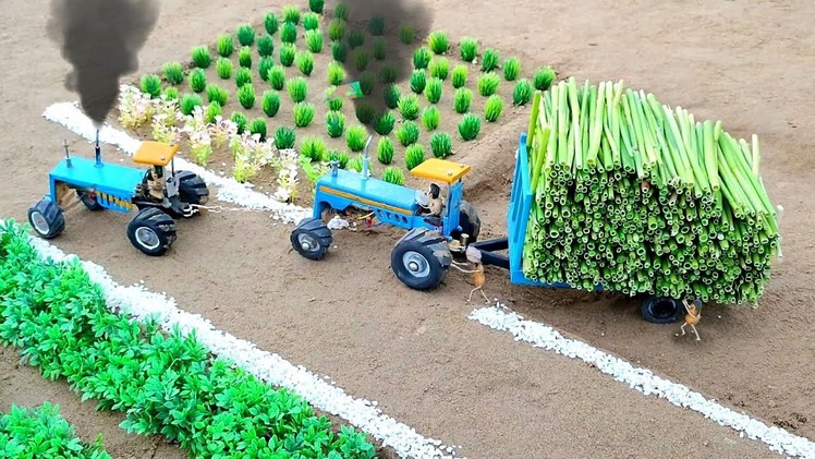 Diy mini tractor trolley sugarcane load | dangerous tractors stunt | @Mini Creative | @KeepVilla