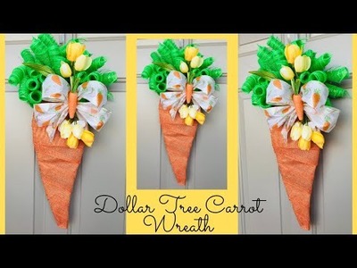 Easy Dollar Tree Carrot ????Wreath using the New Carrot Wreath Form ????Easter.Spring DIYS