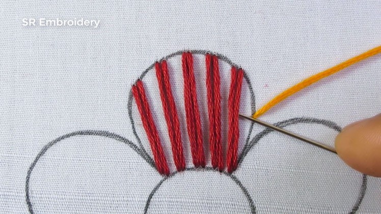 Easy Hand Embroidery Flower Design Needle Point Art Beautiful Flower Embroidery For Tutorial