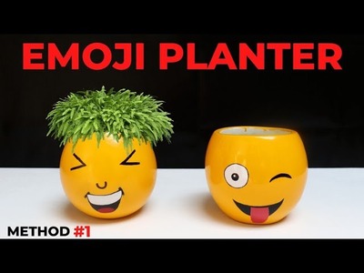 Emoji Planters Making Ideas | Flower pot making at home | How to make flower vase | DIY craft ideas