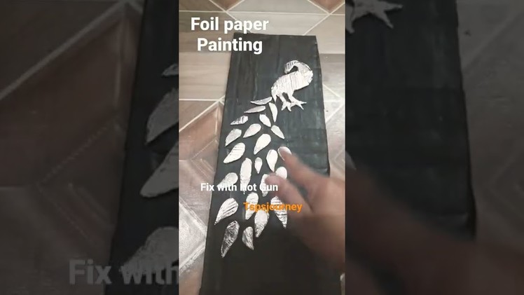 Foil paper artwork | Aluminium foil wall art | Foil paper painting | Foil paper craft peacock