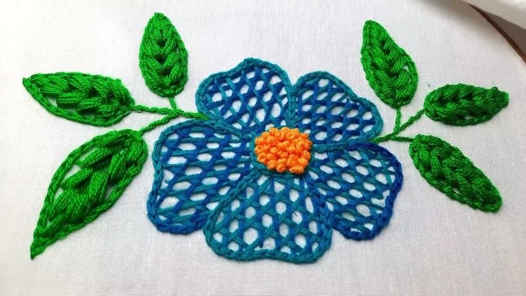 Hand embroidery design flower design for cushion cover design