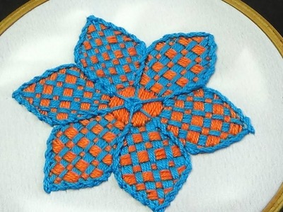 Hand Embroidery | Fantasy Flower Stitch | Bordado Fantasía | Hand Embroidery Tutorial For Beginners
