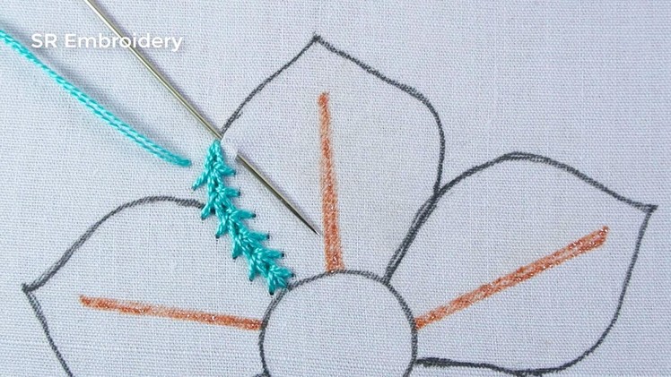 Hand Embroidery New Fusion Stitch Amazing Needle Work Flower Design  Easy Way To Embroidery Tutorial