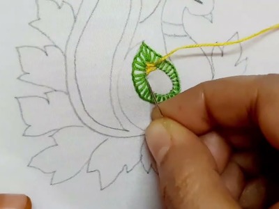 Hand Embroidery -  Peacock Hand Embroidery Design Tutorial for Beginners with Different Stitches