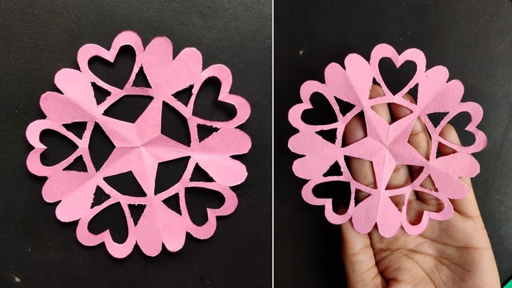 Heart Shape Paper Design | Paper Heart Cutting | Heart Shape Paper Craft Wall Hanging | Paper Craft