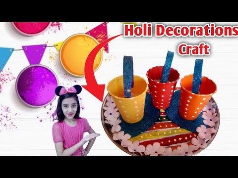 Holi Decorations Ideas । Holi Crafts Ideas। Happy Holi 2022 । Charmi art & craft fun