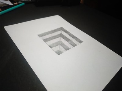 How to draw 3D optical illusion on paper|| 
#shorts. SK ART