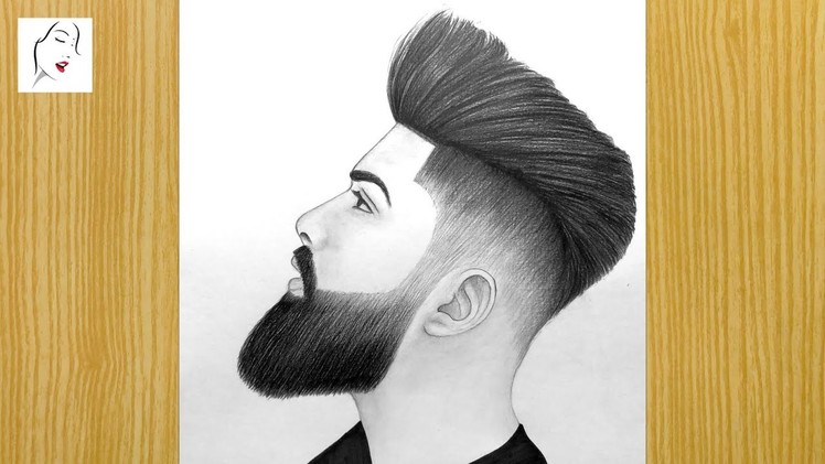 How to draw a boy with beautiful beard pencil sketch step by step | Boy Pencil Sketch | Boy Drawing