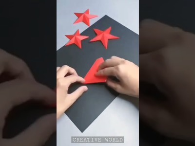 How to make 3D Star | Origami Star | Paper Star | Simple and Easy paper star #shorts