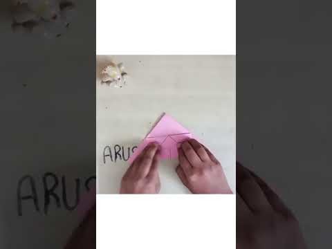 How to make an 'origami' paper rose ???? #shorts #origami | Quick Arts & Crafts